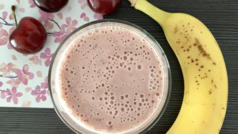 Batido de cereza y plátano
