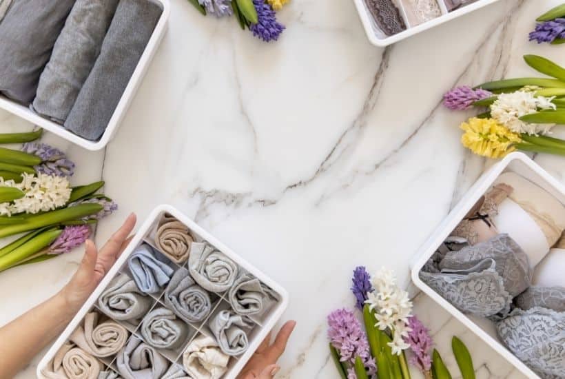 Ropa interior organizada a lo Marie Kondo