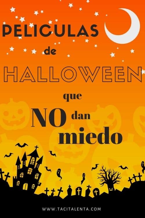 Ilustración de Halloween con calabazas naranjas y solita de ciudad negra
